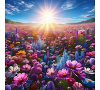 Flores Silvestres soleadas Puzzle 150 Piezas Rompecabezas para Adultos 150 Piezas Juego de desafiante Rompecabezas Familiar Regalo Adulto