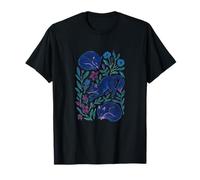 Flores Silvestres Zorros Florales diseño patrón de Zorros Arte Camiseta