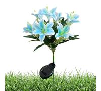Flores solares, iluminación de artificial de 7 cabezales con estaca, luces solares impermeables para caminos, para bodas, balcones, pasarelas, parques, terrazas, patios, jardines
