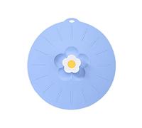 Flores Tapa de Silicona para Almacenamiento Y Cocción de Alimentos, Tapas de Silicona para Tazones Y Tapas de Alimentos, Tapa Fresca de Silicona para Sellado Hermético en la Superficie del(Azul S)