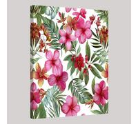 Flores Tropicales De Acuarela Lienzo decorativo 40x30 cm Hojas de plantas hojas de palma pintura sobre lienzo moderno cuadros pared salón comedor dormitorio arte contemporáneo impresión