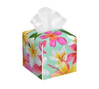 Flores Tropicales en Acuarela, Plumeria Floral,Dispensador de pañuelos, Funda para Caja de pañuelos, dispensador de pañuelos