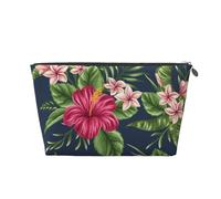 Flores Tropicales Frangipani Hibisco Naturaleza, Bolsa de artículos de tocador Bolsa de Maquillaje Bolsa de cosméticos Bolsa de artículos de tocador de Viaje portátil