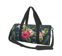 Flores Tropicales Frangipani Hibisco Naturaleza, Bolsa de Viaje de Gran Capacidad, Bolso Redondo, Bolsa de Viaje Deportiva, Bolsa de Mano, Bolsa de Fitness