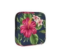 Flores Tropicales Frangipani Hibisco Naturaleza,Bolsas para Guardar compresas sanitarias, Bolsas para la menstruación para Mujeres y Adolescentes.