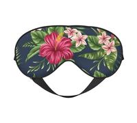 Flores Tropicales Frangipani Hibisco Naturaleza, Cubreojos completos Antifaz bloqueador de luz Antifaz para dormir Antifaz suave con los ojos vendados Noche