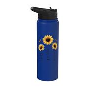 Flores Verano Inspiración Floral Flor Motivación Sunflowers Stainless Steel Insulated Water Bottle