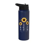 Flores Verano Inspiración Floral Flor Motivación Sunflowers Stainless Steel Insulated Water Bottle