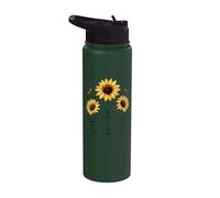 Flores Verano Inspiración Floral Flor Motivación Sunflowers Stainless Steel Insulated Water Bottle