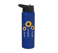 Flores Verano Inspiración Floral Flor Motivación Sunflowers Stainless Steel Insulated Water Bottle