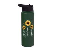 Flores Verano Inspiración Floral Flor Motivación Sunflowers Stainless Steel Insulated Water Bottle