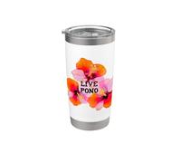 Flores vivas de hibisco pono mahalo oahu maui kauai aloha Vaso térmico de acero inoxidable de doble pared