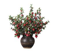 Flores y Frutas de Gran Granada, Flor Decorativa en la Maceta de Flores de cerámica, Hermosos Bonsai de Granada Artificial para el hogar de decoración, la Oficina o el área de la Zona pública Centro