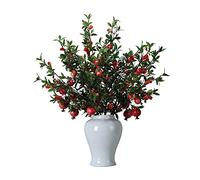 Flores y Frutas de Gran Granada, Flor Decorativa en la Maceta de Flores de cerámica, Hermosos Bonsai de Granada Artificial para el hogar de decoración, la Oficina o el área de la Zona pública Centro