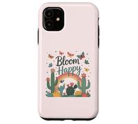 Flores y mariposas florecientes,Florecer feliz,Difundir la positividad Carcasa para iPhone 11