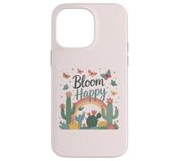 Flores y mariposas florecientes,Florecer feliz,Difundir la positividad Carcasa para iPhone 14 Pro Max