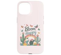 Flores y mariposas florecientes,Florecer feliz,Difundir la positividad Carcasa para iPhone 15