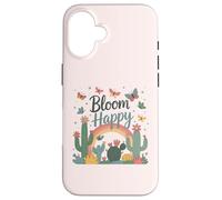 Flores y mariposas florecientes,Florecer feliz,Difundir la positividad Carcasa para iPhone 16