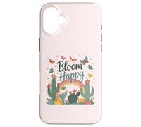 Flores y mariposas florecientes,Florecer feliz,Difundir la positividad Carcasa para iPhone 16 Plus