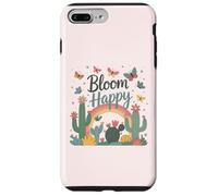 Flores y mariposas florecientes,Florecer feliz,Difundir la positividad Carcasa para iPhone 7 Plus/8 Plus