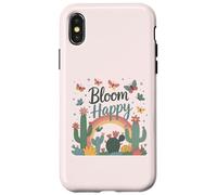 Flores y mariposas florecientes,Florecer feliz,Difundir la positividad Carcasa para iPhone X/XS
