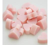 Florex Jabón de leche de oveja, color rosa, mini corazón, 100 unidades, en bolsa de organza, regalo