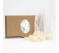 Florex Jabón de leche de oveja en forma de corazón - 50 mini jabones para invitados - Jabón natural hecho a mano - Para bautizo, comunión, confirmación, regalo - En caja de regalo (Clásico - Blanco)