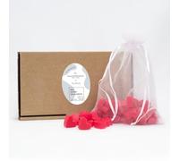 Florex Jabón de leche de oveja en forma de corazón - 50 mini jabones para invitados - Jabón natural hecho a mano - Bautizo, comunión, confirmación, regalo para invitados - En caja de regalo (Lotus