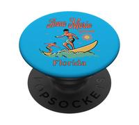 Florida Anna Maria Island FL Surfing Pesca Playa PopSockets PopGrip Adhesivo