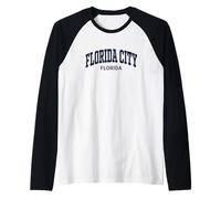 Florida City Florida Vintage Camiseta Manga Raglan