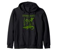 Florida Everglades National Park Vintage Ilustración Sudadera con Capucha