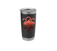Florida flamencos rosados flotando en el agua Vaso térmico de acero inoxidable de doble pared