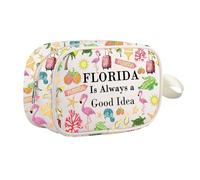 Florida is Always A Good Idea Gift Florida - Bolsa de cosméticos para vacaciones de verano, bolsa de maquillaje con cremallera, Florida Mb Reino Unido, 0 unidades