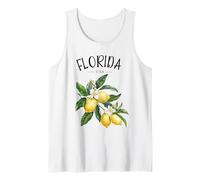 Florida Lemon Art American Lover Estados Unidos Florida Camiseta sin Mangas
