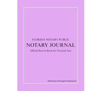 Florida Notary Journal: 200 Entries, One Page Per Notarial Act | Lavender Notary Public Record Book: Simple & Organized Notary Log Book for Accurate Recordkeeping | Clean Professional Layout