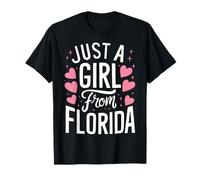 Florida Solo Una Chica De Florida USA Hearts Camiseta