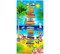 Florida - Toalla de Playa de 30 x 60 Pulgadas, 100% algodón (1 Toalla de 30 x 60 Pulgadas, Florida Signs)
