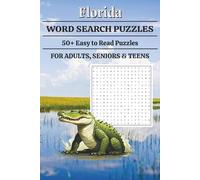 Florida Word Search Puzzle Book: Word Searches with Easy to Read Print about Florida Cities, Counties, Rivers, Wildlife, Weather and More | 6x9 ... Gift for Holidays, Vacations, and Free Times