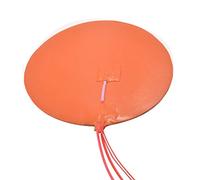 FLORIG Accesorios de Impresora compatibles con Almohadilla térmica de Silicona de 200 mm para Impresora 3D, Cama térmica Circular (Color: Negro, tamaño: 230 W, 350 W)(Red,12V 200W)