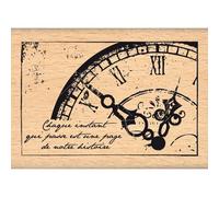 Florilèges Diseño FE 113003 Antiguo Reloj Buffer Scrapbooking Beige 5 x 7 x 2,5 cm