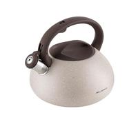 FLORINA 5C4783 Whistling Kettle with Silicone Handle Tea, Stainless Steel, Beige