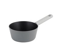 FLORINA Cacerola de aluminio Serrano 18 cm I Cacerola con asas de tacto suave I Ollas ligeras y resistentes I Revestimiento antiadherente I Estructura rayada | Batería de cocina de diseño elegante