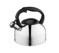 FLORINA Hervidor de Agua (1,9 l) I Tetera de Acero Inoxidable ANTER I Silbato con Mango de Bakelita I Silbido Automático I Tetera para Té y Café I Apta para Todo Tipo de Cocinas I Color: Plateado