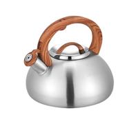 FLORINA Hervidor de Agua (2,5 l) I Tetera de Acero Inoxidable LORENZO I Silbato con Mango de Bakelita I Silbido Automático I Tetera para Té y Café I Apta para Todo Tipo de Cocinas I Color: Plata