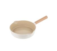 FLORINA Nube sartén de aluminio | 28 cm | Apta para inducción | Revestimiento cerámico resistente a arañazos | Mango suave al tacto con efecto madera | Resistente al calor | Fácil de limpiar