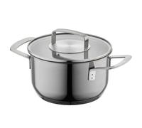 FLORINA Olla Acero Inoxidable (2,2 l) I 18 cm de Diámetro I Olla Induccion con Tapa de Vidrio INFINITY I Escala Medidora Práctica I Apta para Lavavajillas I Ideal para Todos los Tipos de Cocinas