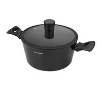 FLORINA Olla de Aluminio (4,2 l) I 24 cm I Olla con Tapa de Silicona de Vidrio MAGNUM I Antiadherente I Cacerolas de Cocina para Pasta, Sopas I Apta para Todo Tipo de Cocinas, Incluyendo Inducción