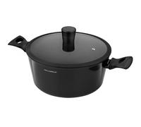 FLORINA Olla de Aluminio (6,1 l) I 28 cm I Olla con Tapa de Silicona de Vidrio MAGNUM I Antiadherente I Cacerolas de Cocina para Pasta, Sopas I Apta para Todo Tipo de Cocinas, Incluyendo Inducción
