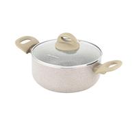 FLORINA Olla de aluminio ISLA 2,4L I 20 cm I Cacerola de aluminio con revestimiento antiadherente I Calentamiento rápido y uniforme I Asas suaves al tacto I Diseño estético