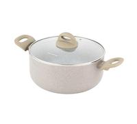 FLORINA Olla de aluminio ISLA 4,1L I 24 cm I Cacerola de aluminio con revestimiento antiadherente I Calentamiento rápido y uniforme I Asas suaves al tacto I Diseño estético